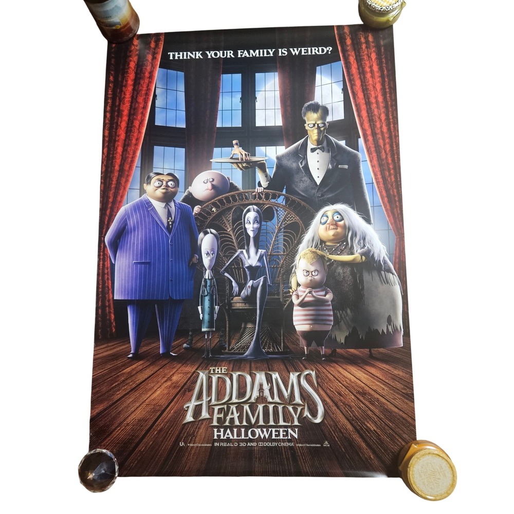 The Addams Family 2019 Movie Poster Original DS 27x40 Animated Halloween MGM